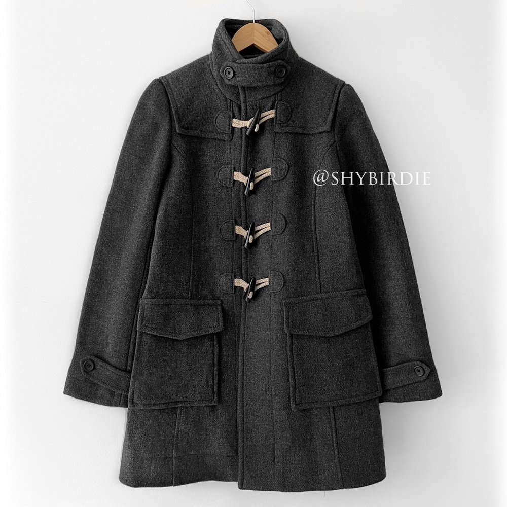 Banana Republic Toggle Wool Tweedy Twill Coat